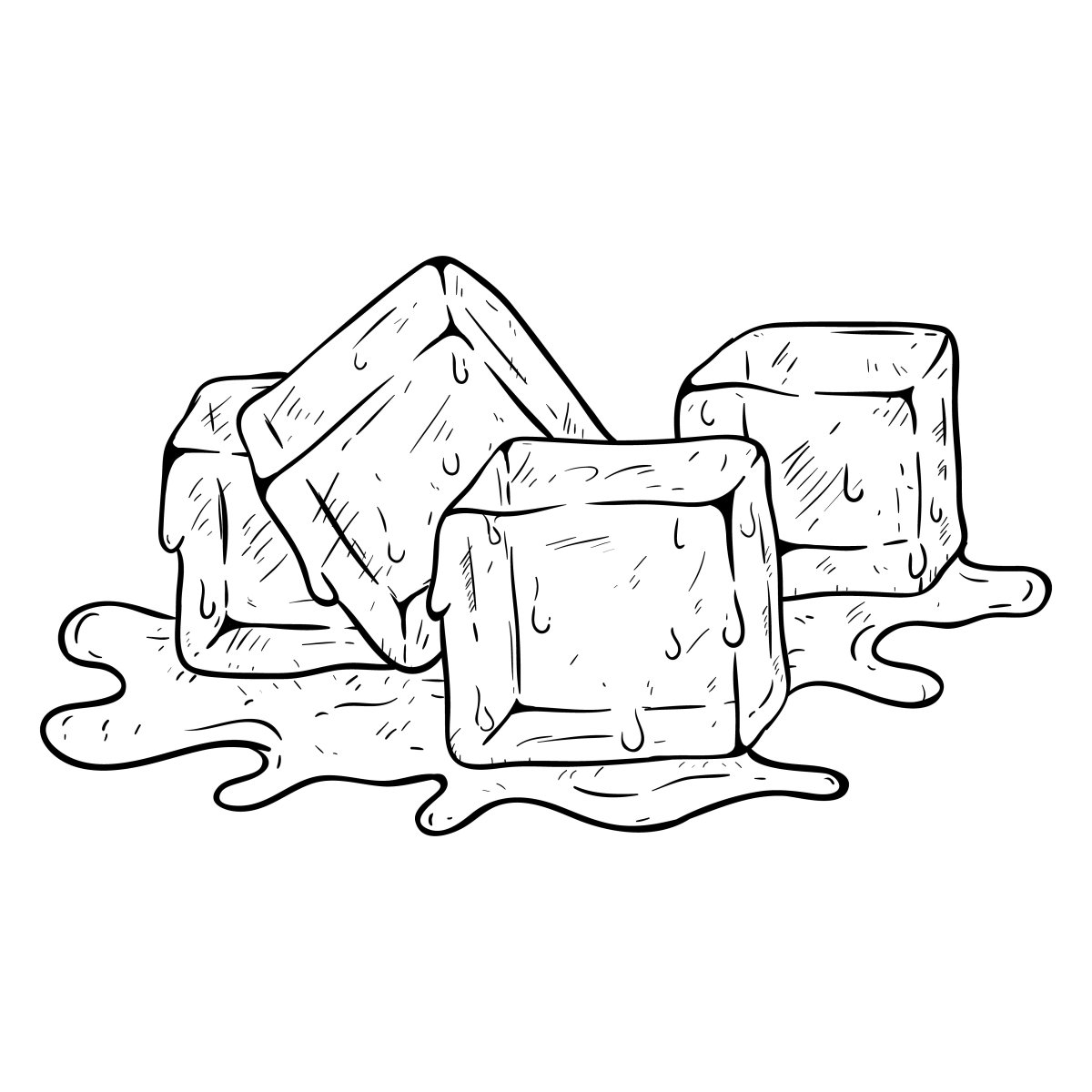 Кусочки льда вектор