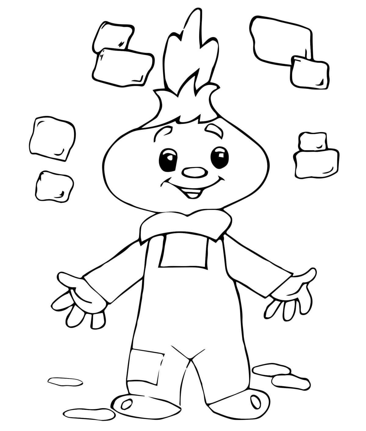 Персонажи чиполлино раскраски