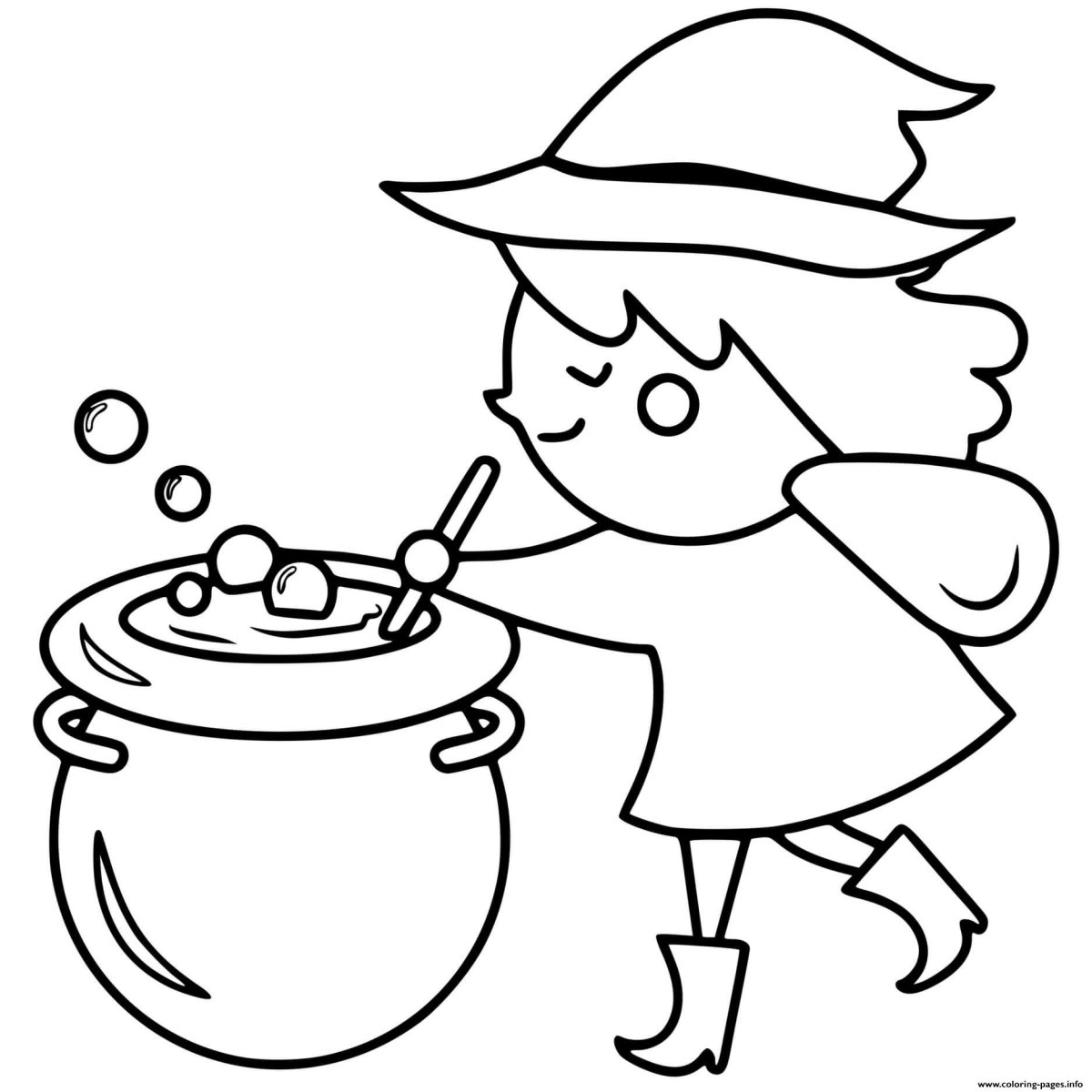 Cauldron Coloring Page