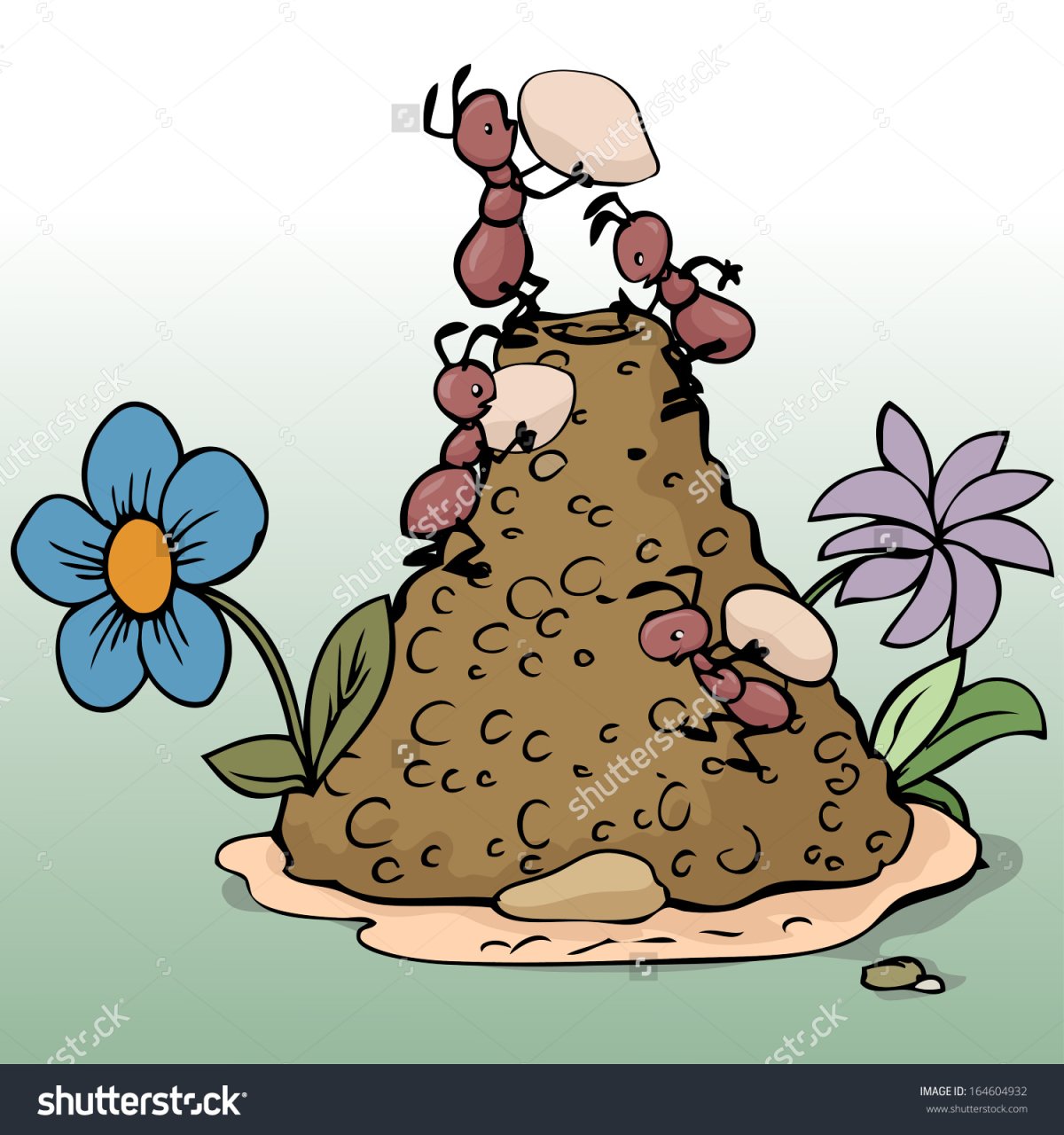 Стрекоза и муравей раскраска