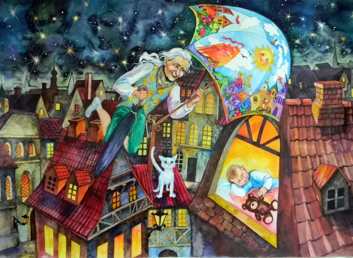 Зонтик раскраска для детей на прозрачном фоне