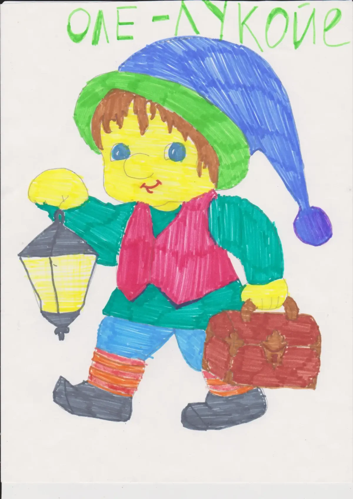 Рисунок Оле-Лукойе к сказке Андерсена