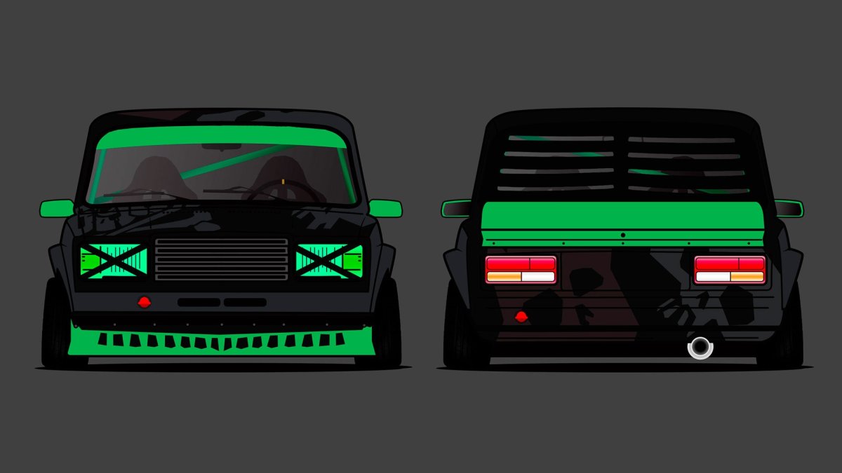 Ока значок машины