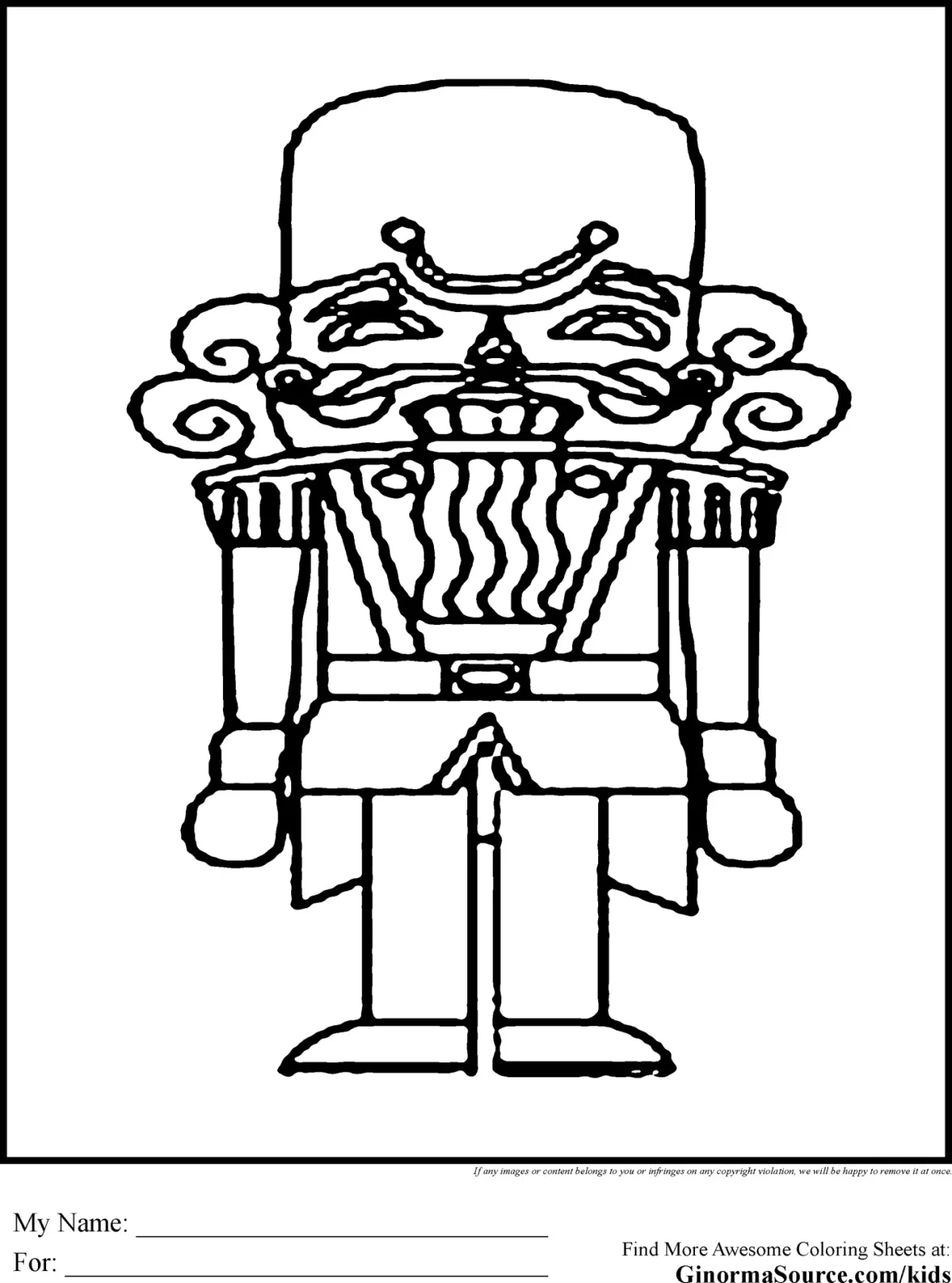 Щелкунчик и мышиный Король раскраска