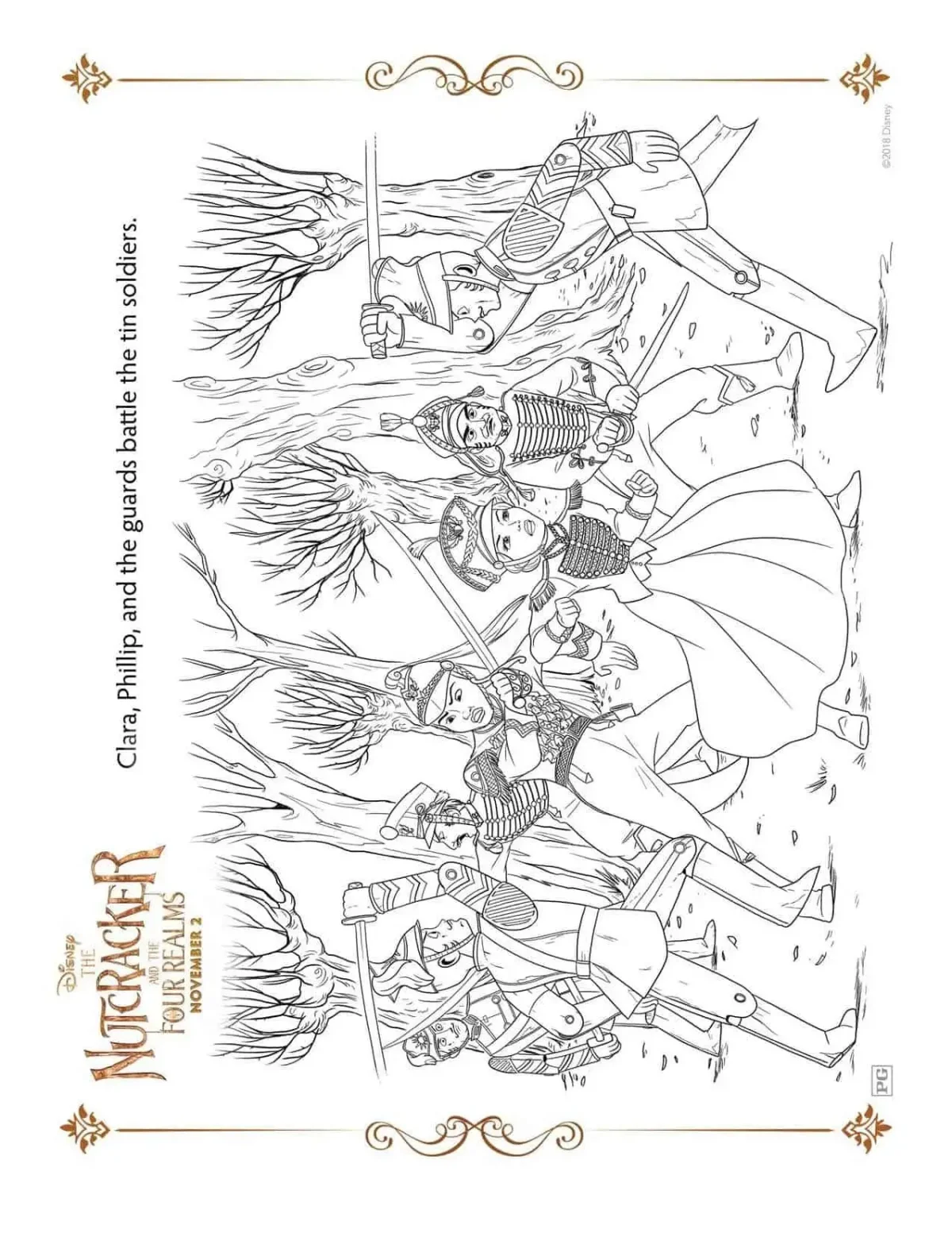 Щелкунчик и мышиный Король раскраска для детей