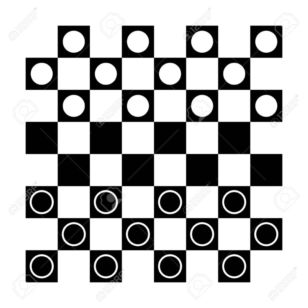 Поле для шашек Размеры