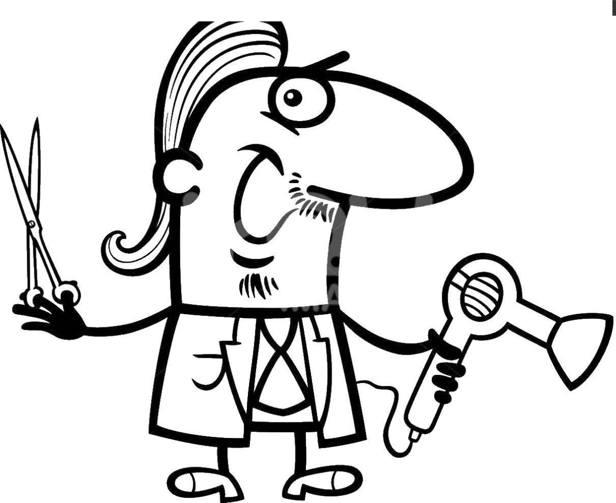 Парикмахерские инструменты раскраска