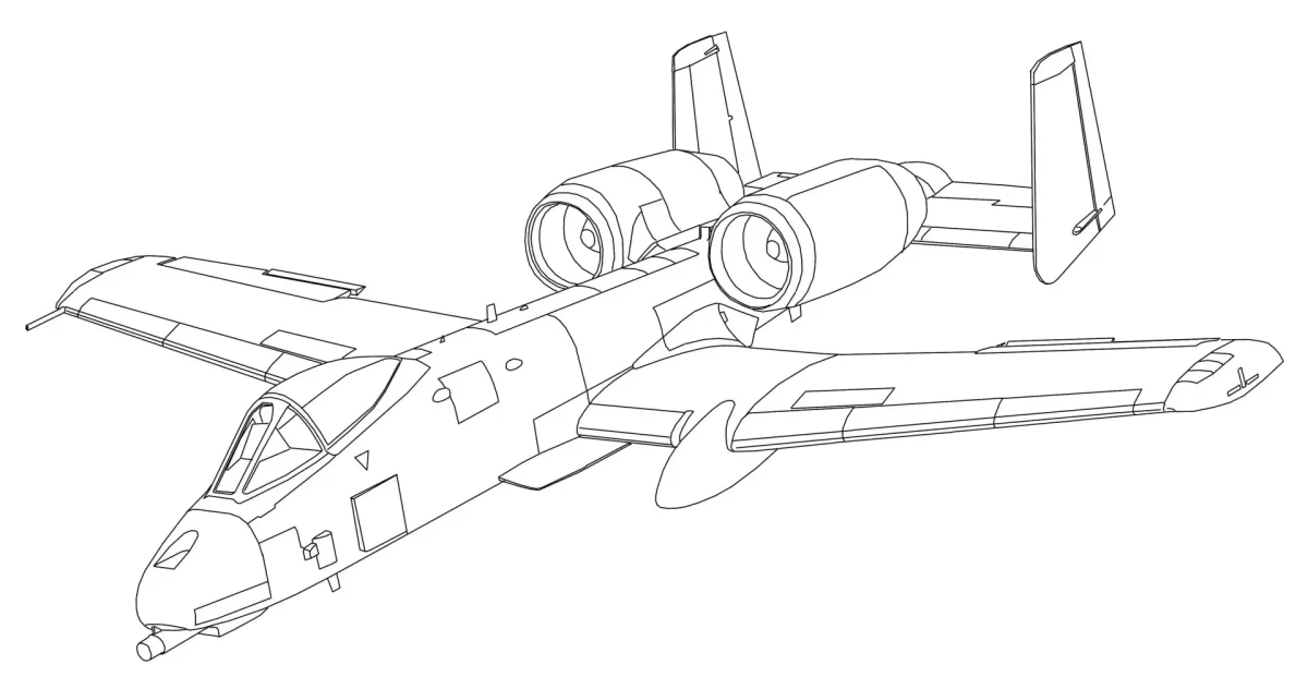 Раскраска Штурмовик самолет