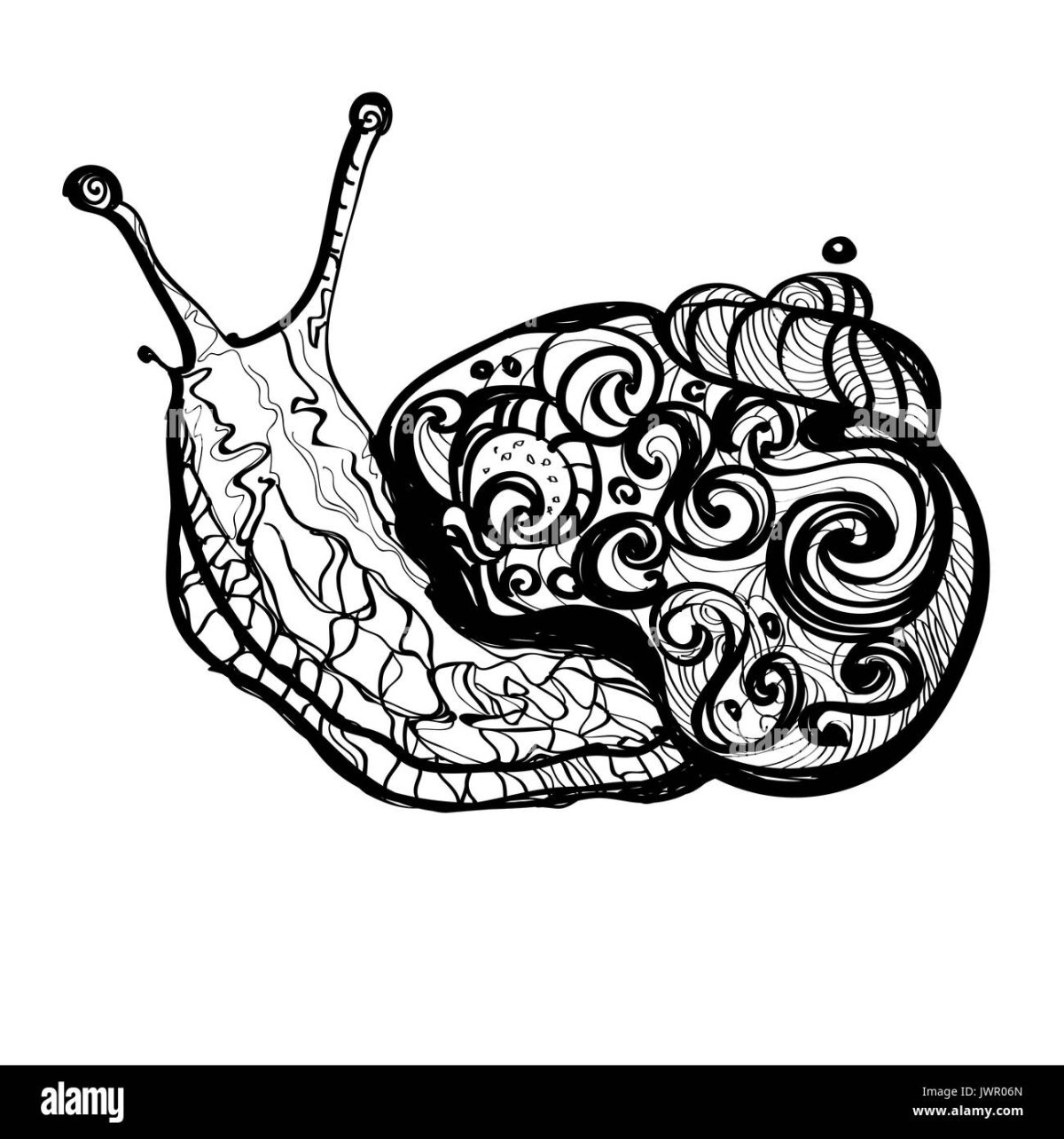 Улитка антистресс раскраска для детей