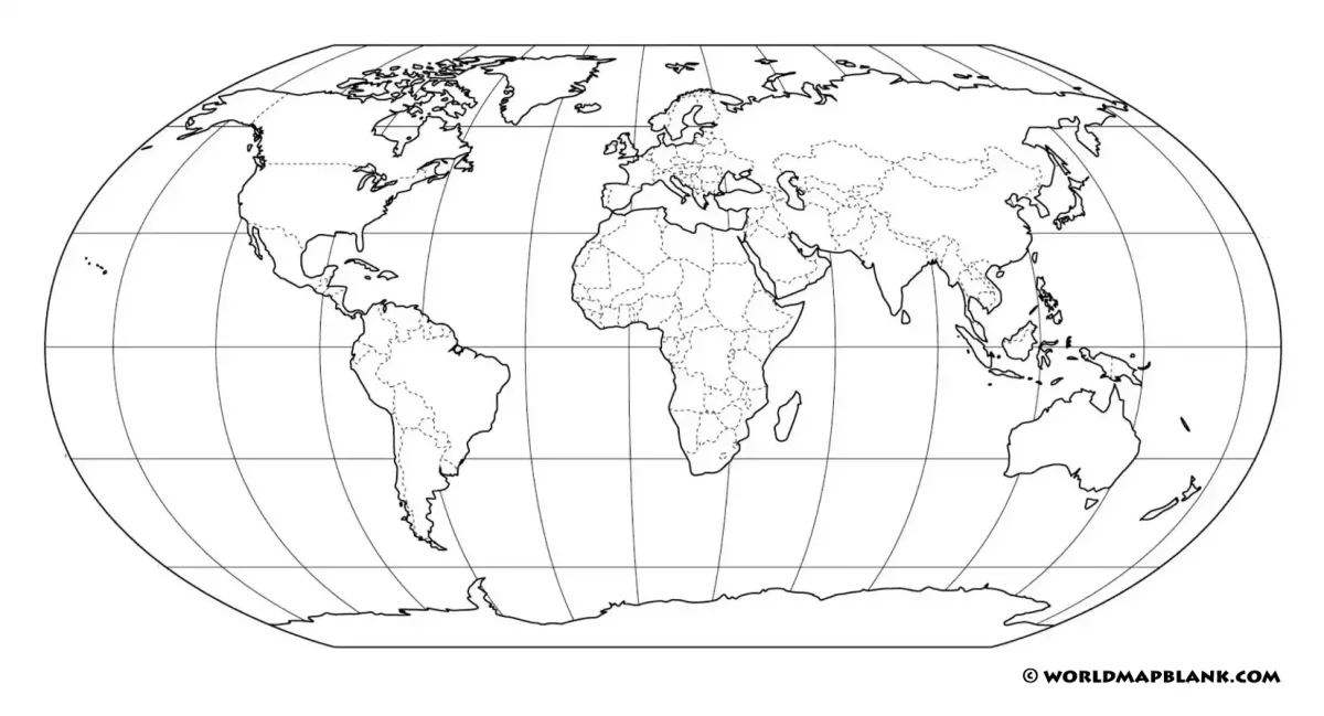 Контурная карта мира