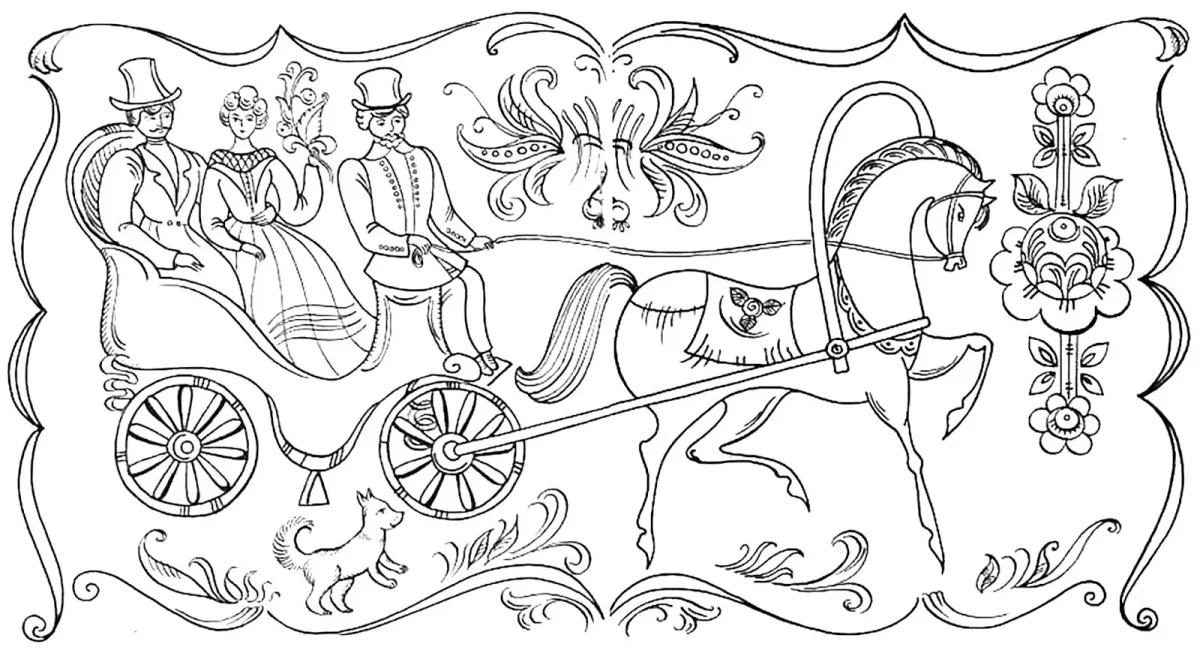 Раскраска к сказке каша из топора