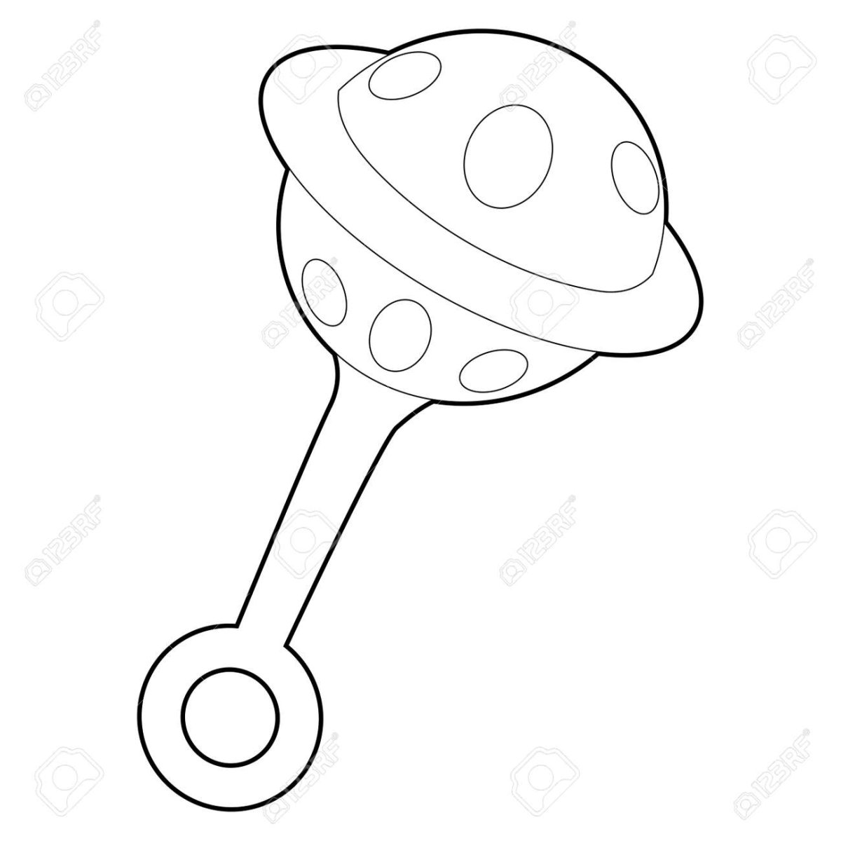 Трафарет погремушка