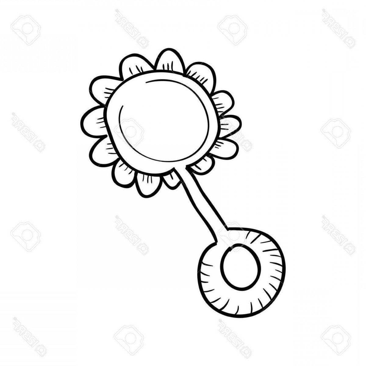 Погремушка раскраска для детей