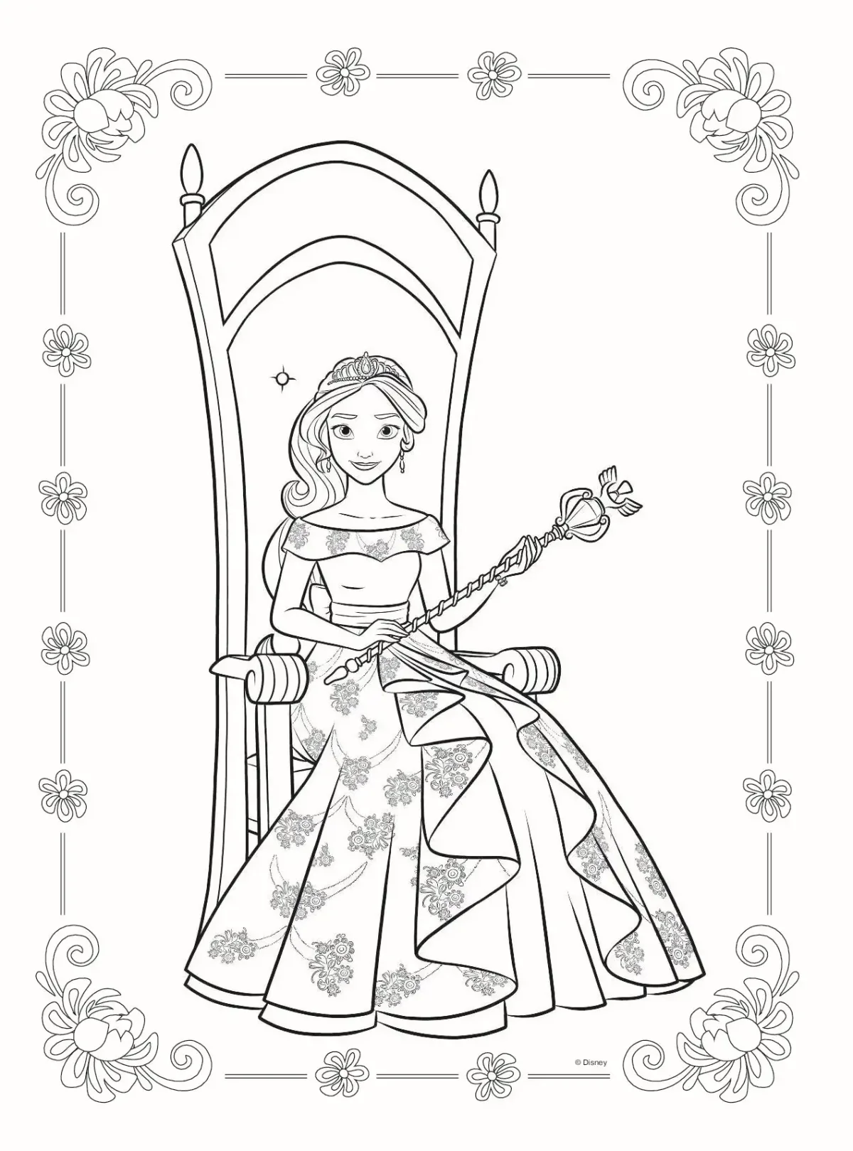 Принцесса Ариель расскраска