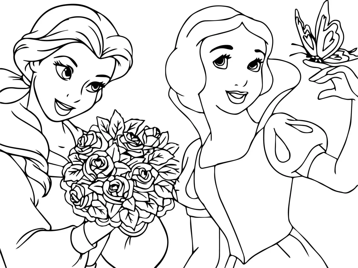 Раскраска принцесса в карете