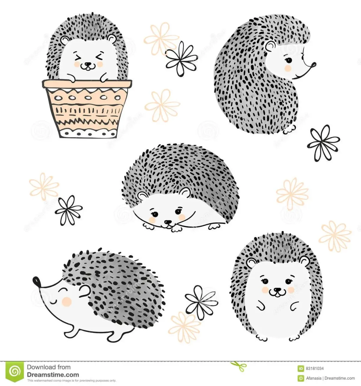 Еж раскраска