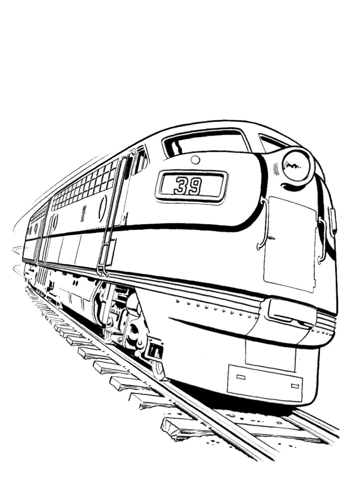 Раскраска поезд
