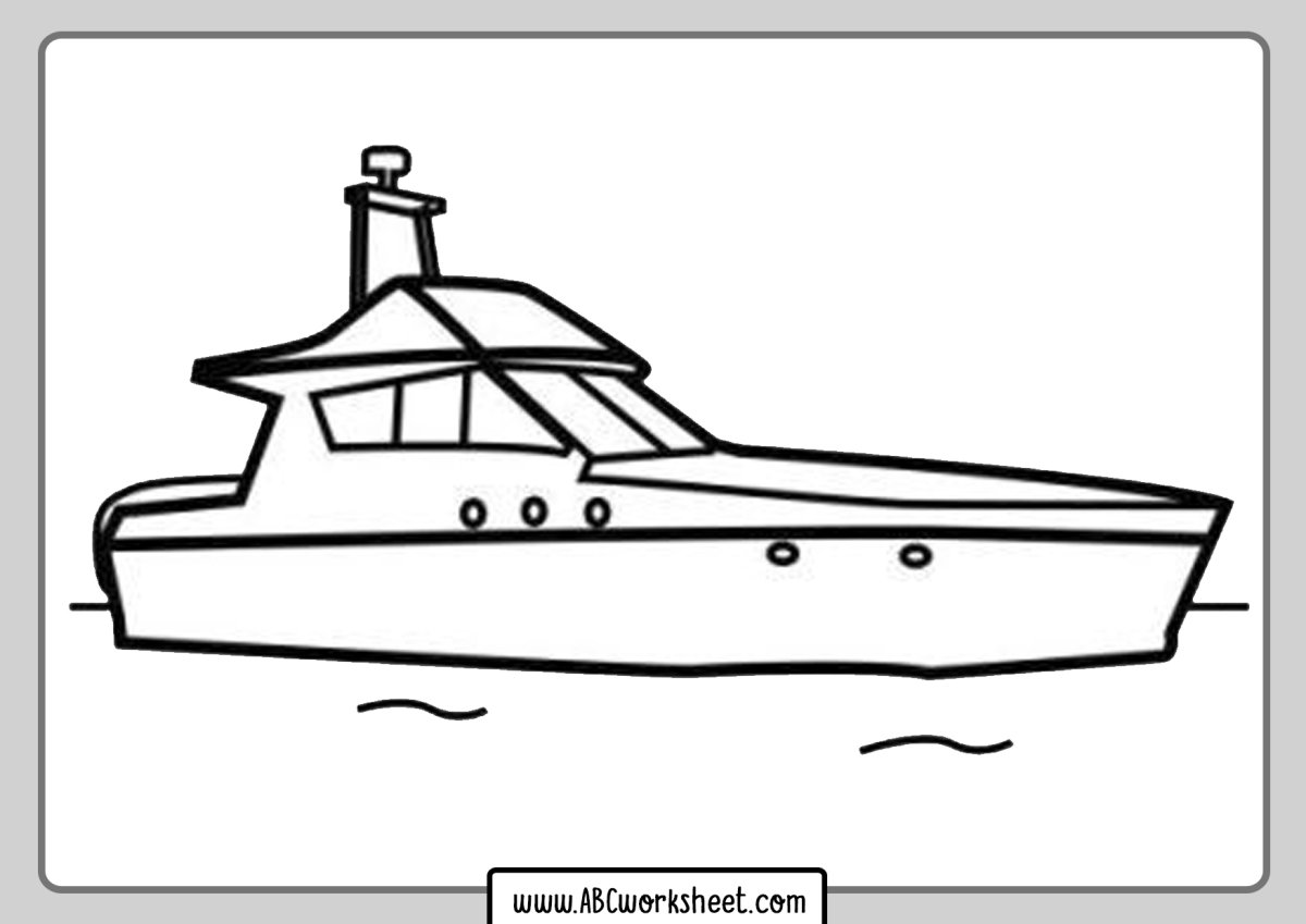 Катер для раскрашивания