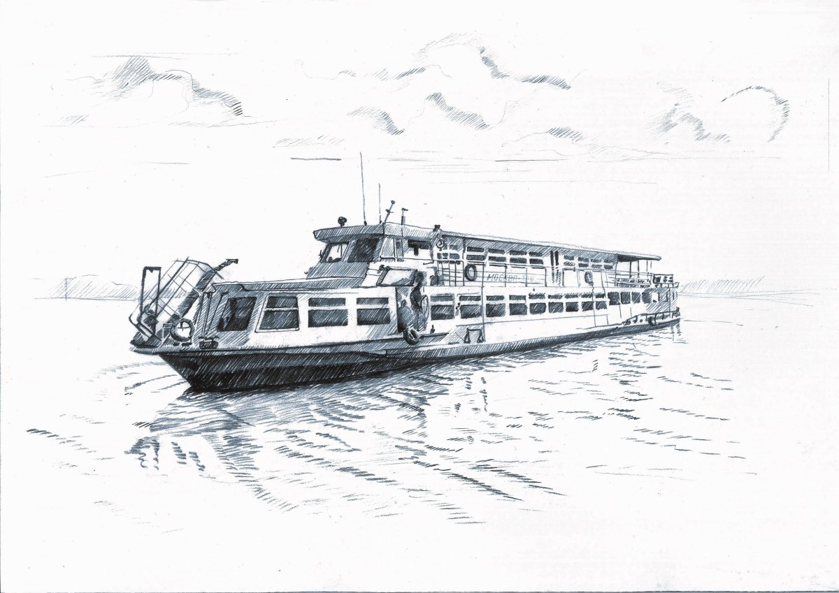 Лодка раскраска