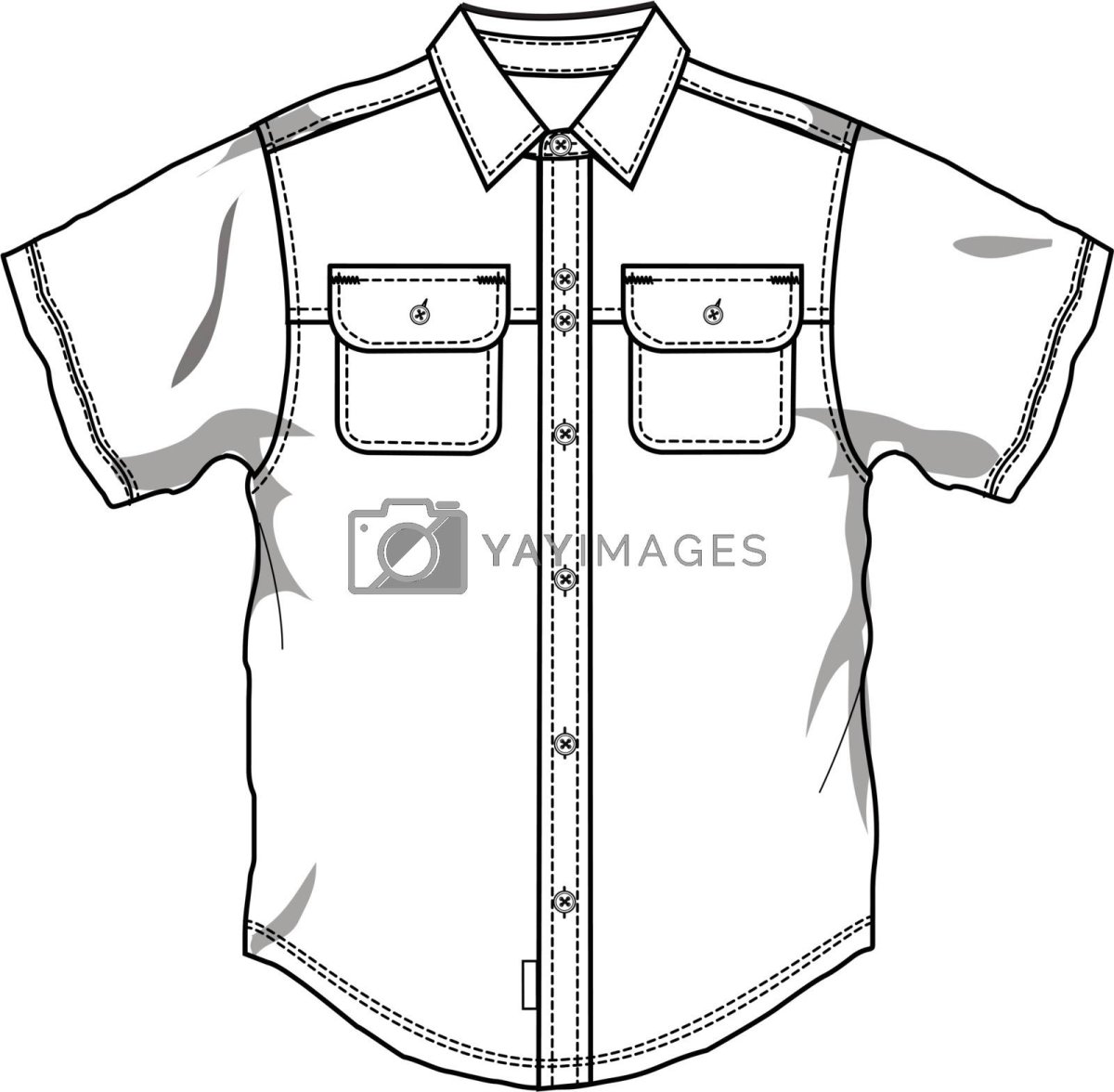 Рубашка с коротким рукавом мужская с рисунком