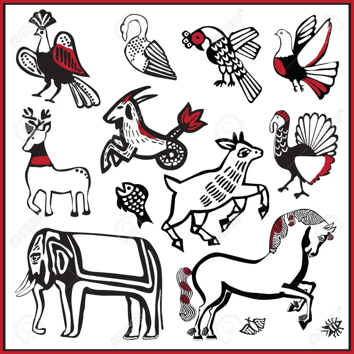 Изображение животных в русском стиле