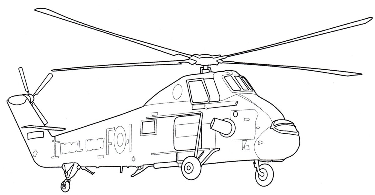 Вертолет для раскрашивания детям