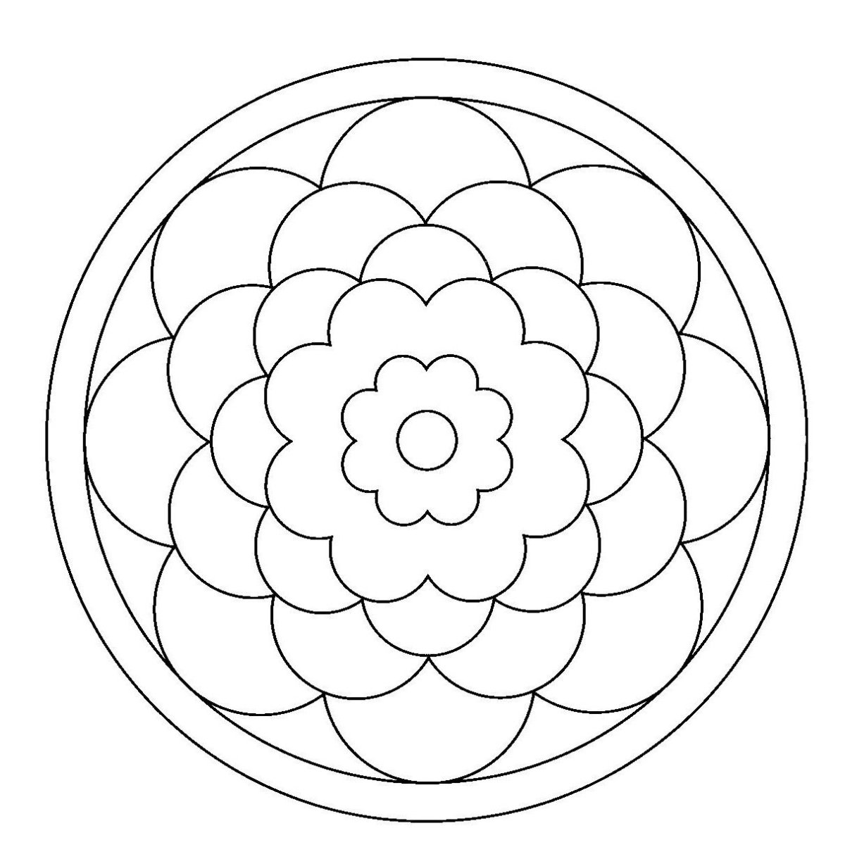 Трафарет для витража Мандала