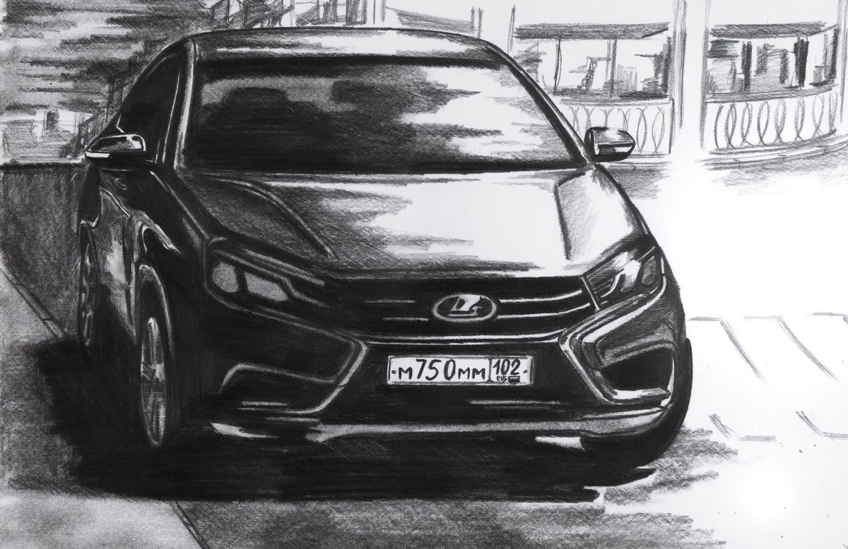 Лада Веста св кросс рисунок