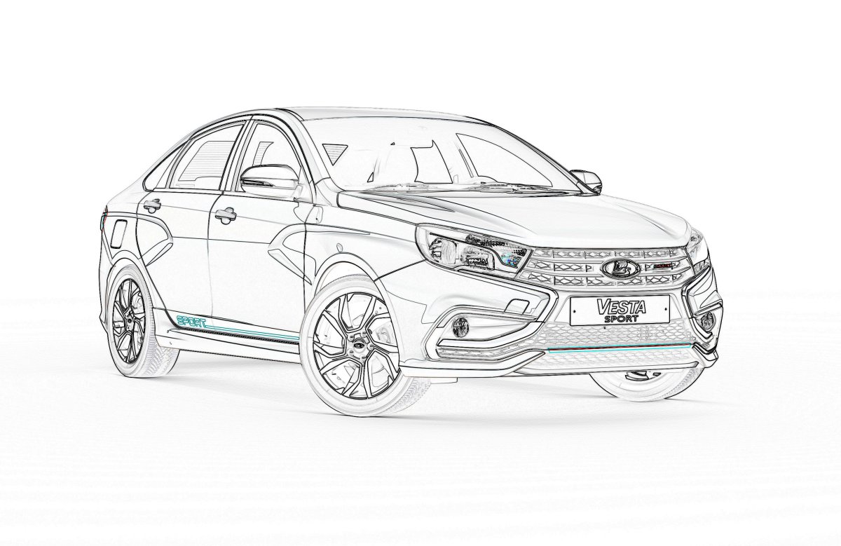 Разукрашки Лада Веста св кросс