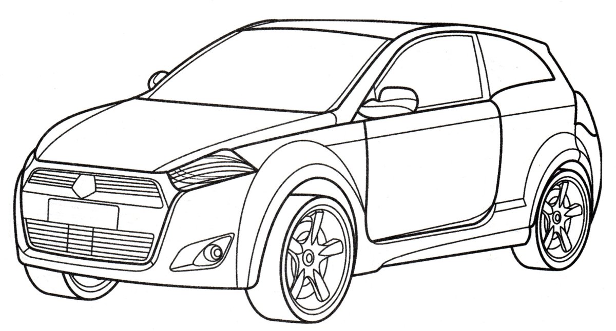 Раскраска Лада Веста св кросс