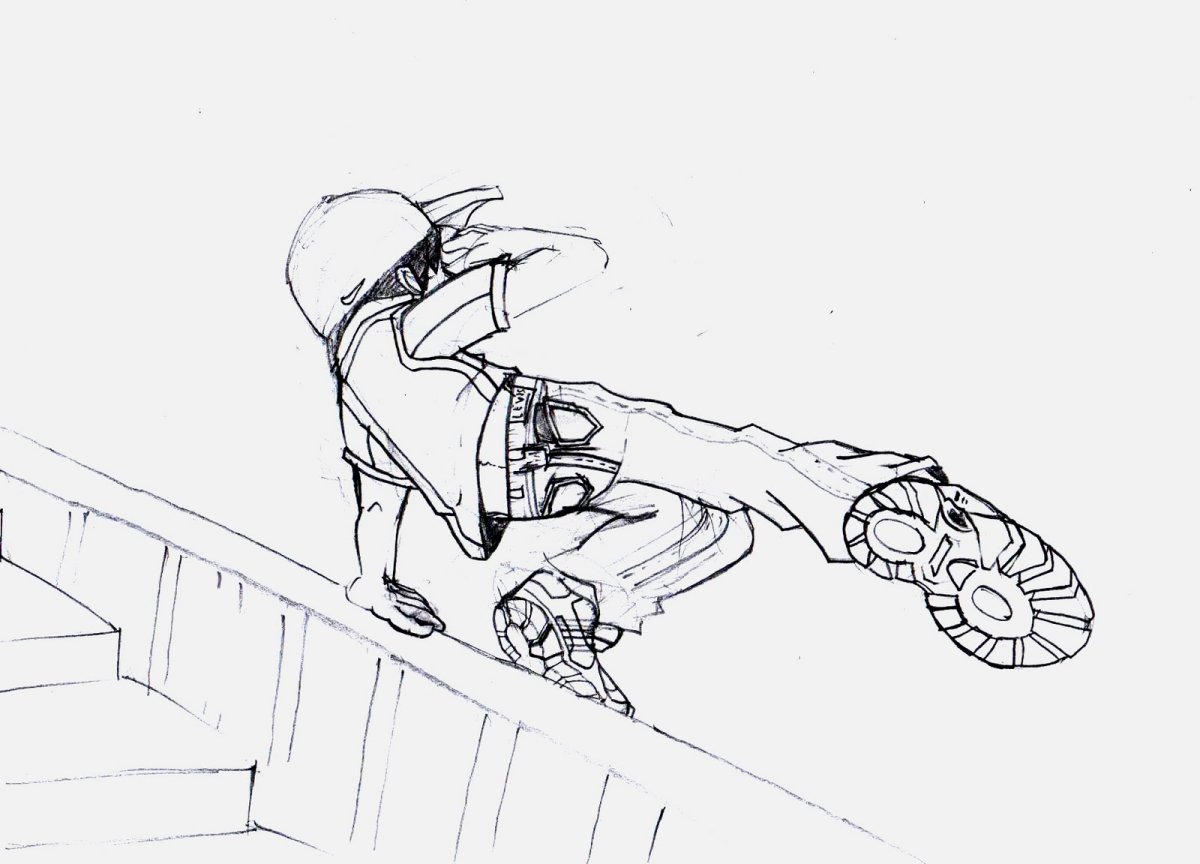 Паркур рисунки карандашом