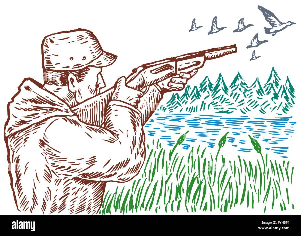 Трафарет охотник