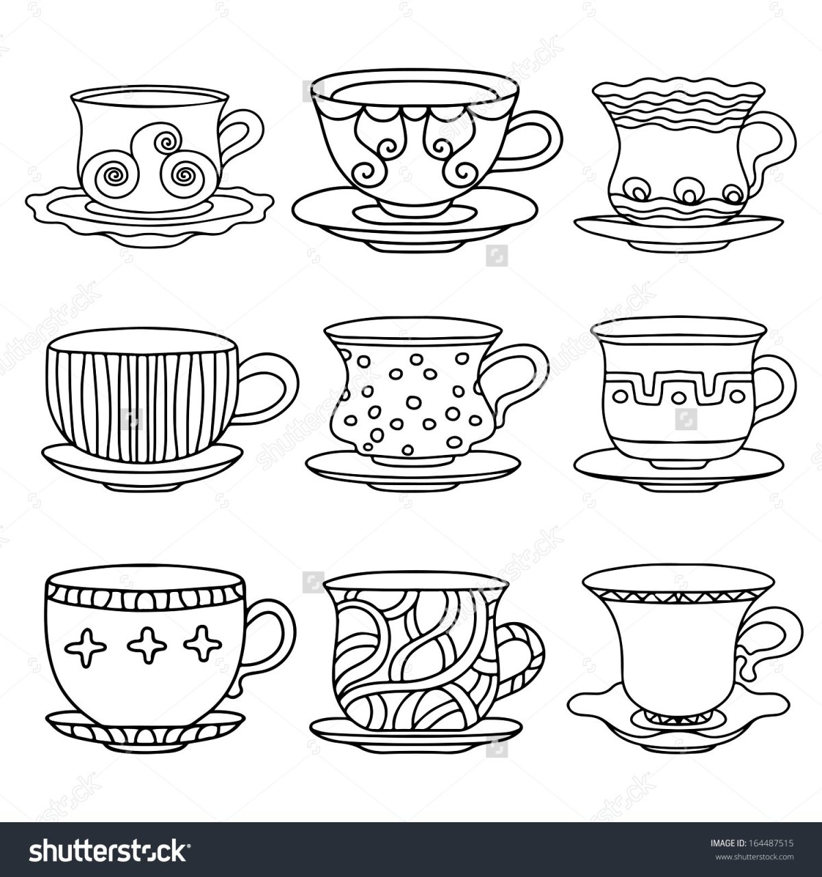 Чай нарисованный заварник