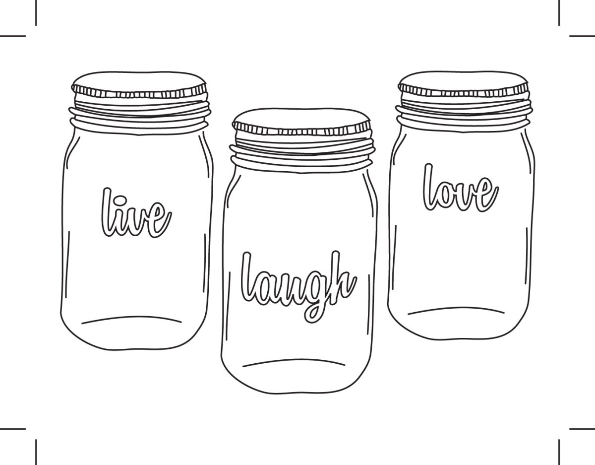 Трафарет стеклянной банки