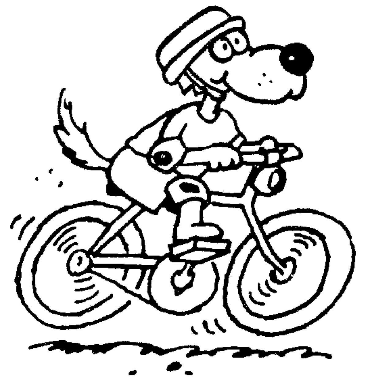 Велосипедист раскраска для детей
