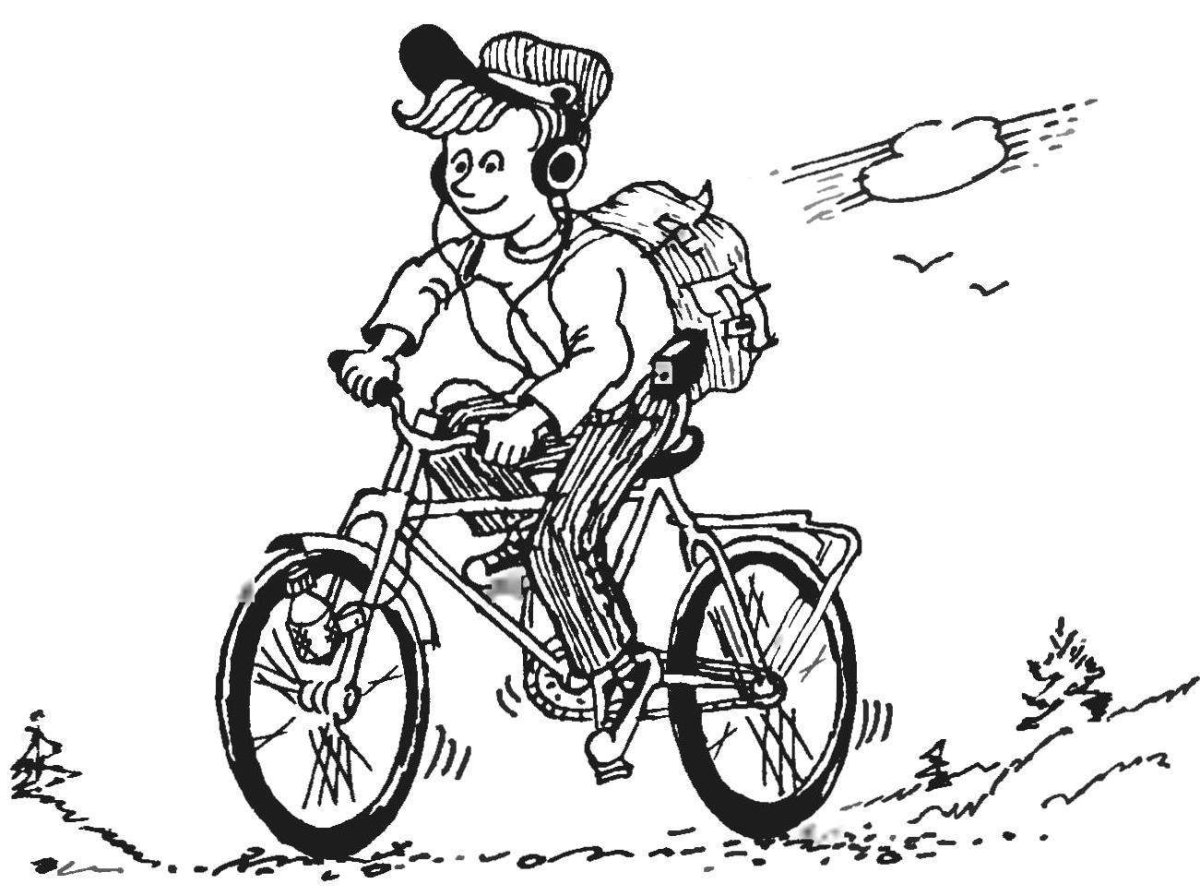 Велосипед раскраска для детей