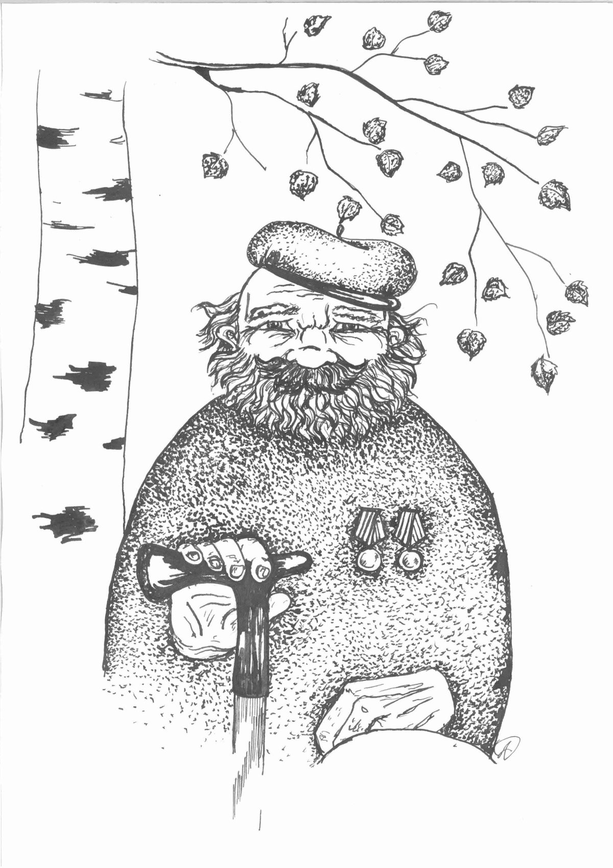 Иллюстрация к сказке дедушка