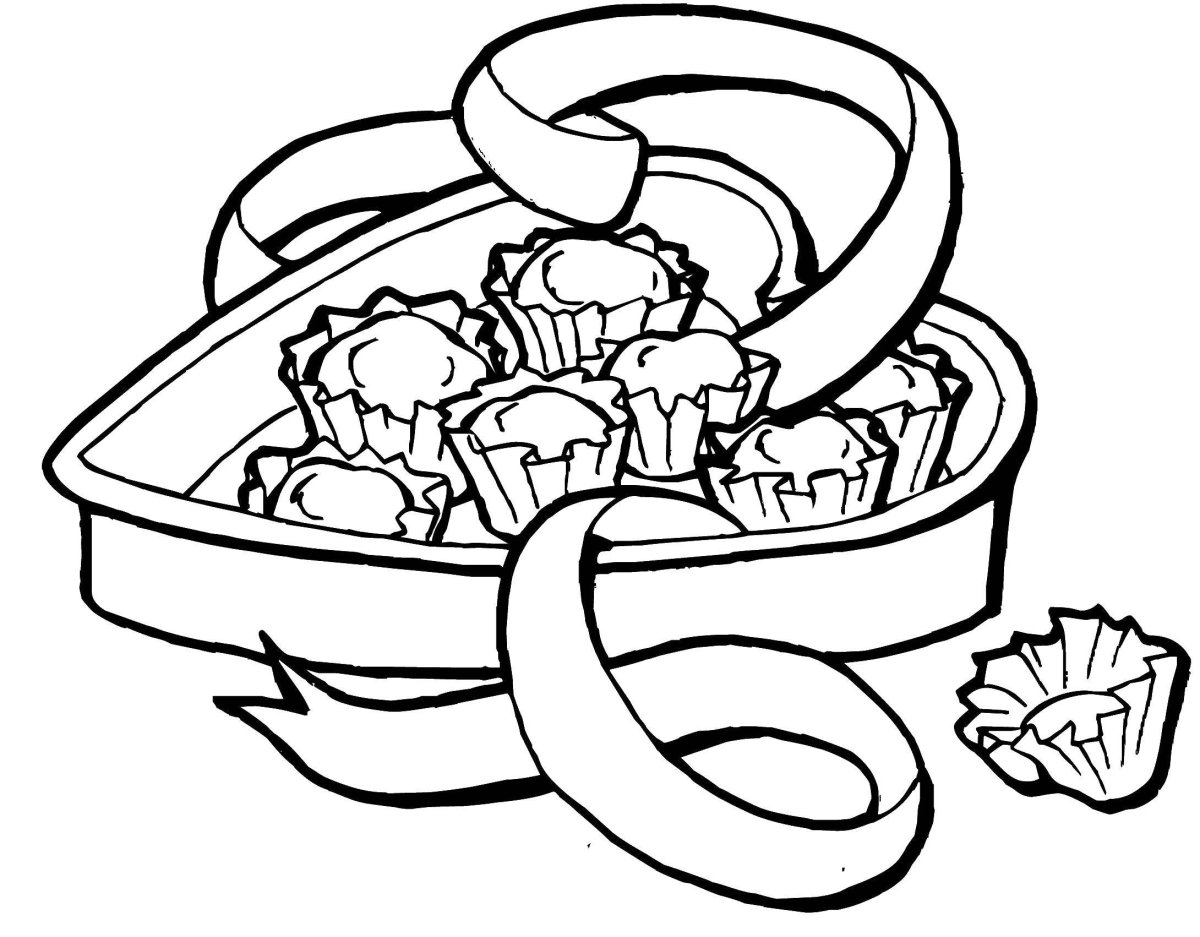 Сладости. Раскраска