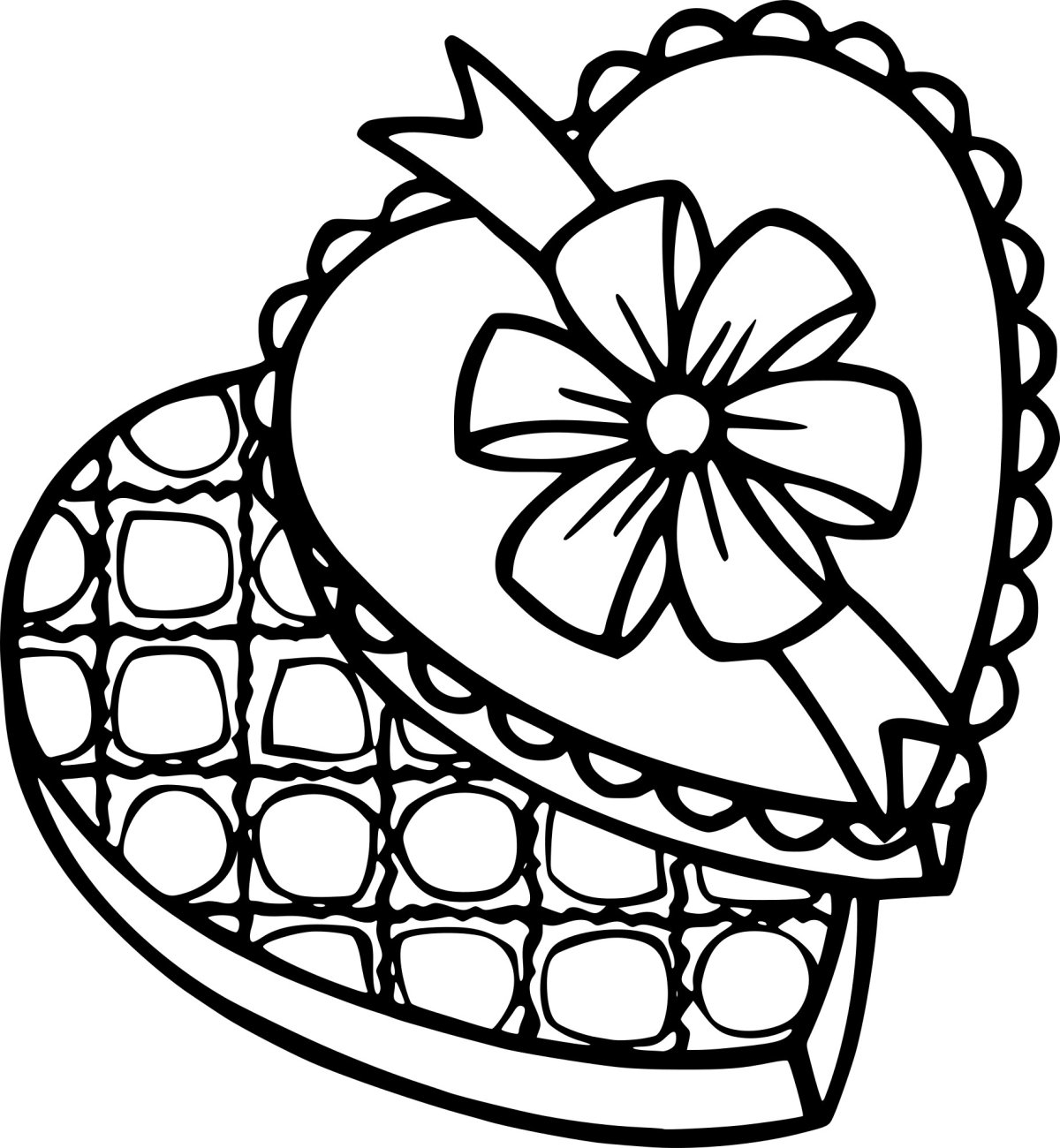 Коробка конфет раскраска