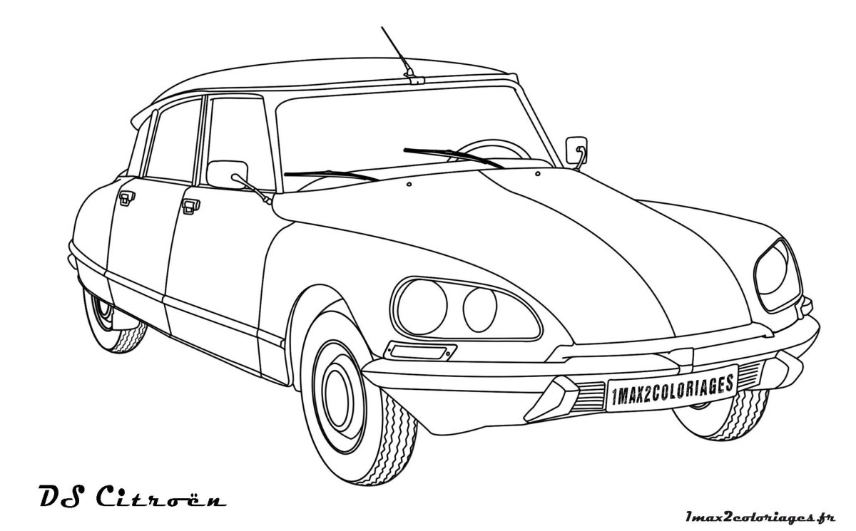 Раскраска Чайка машина