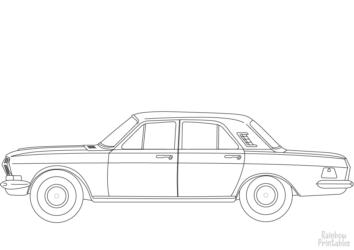 Раскраска ГАЗ 24 Волга