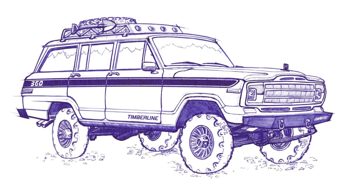 Джип Patriot контур вид сбоку