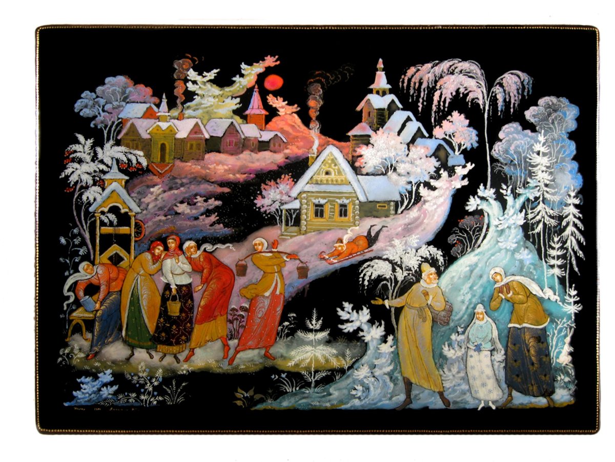 Палех золотой петушок