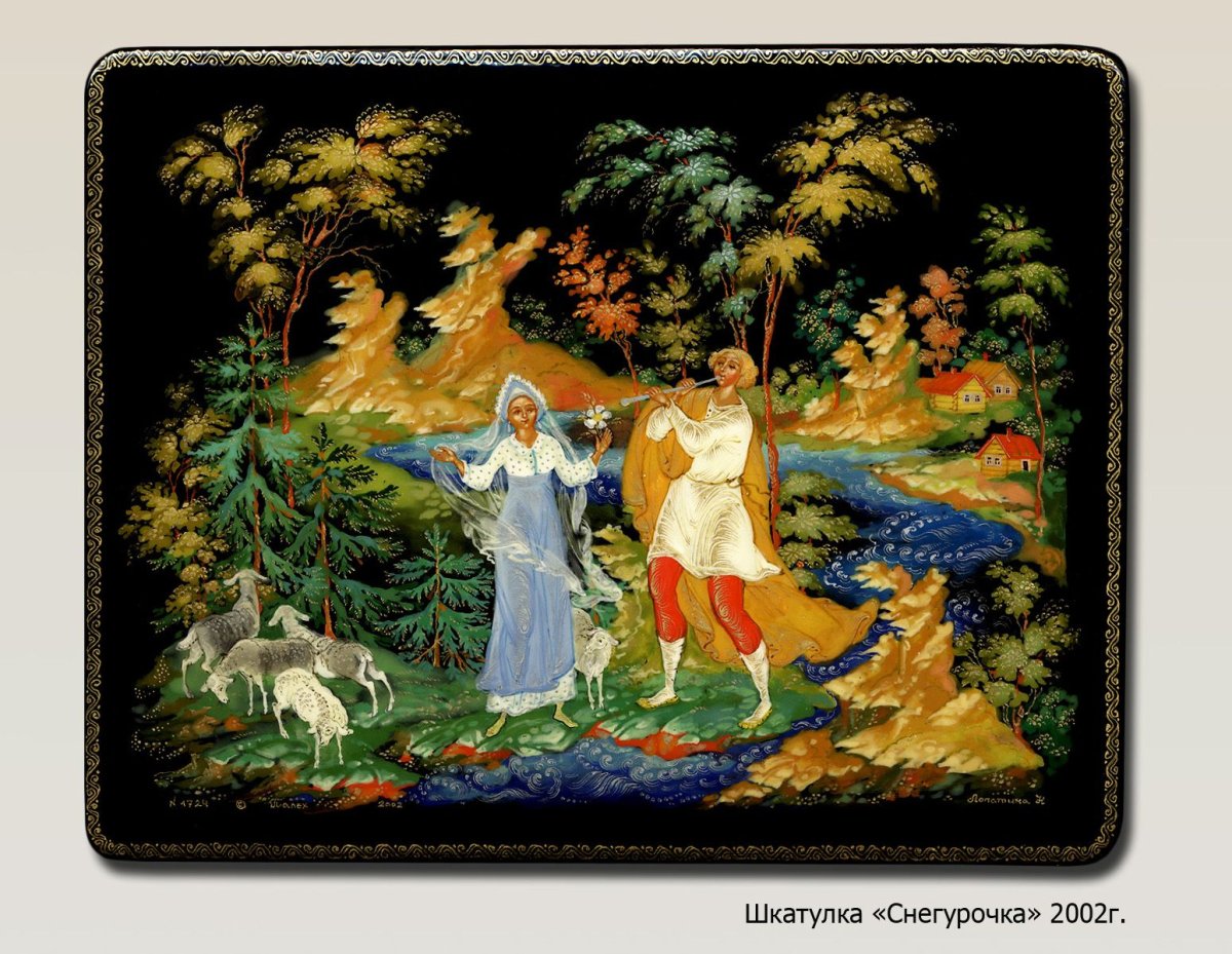 Красная шапочка лаковая миниатюра