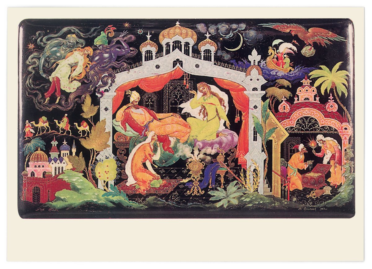 Палехская роспись царь Салтан