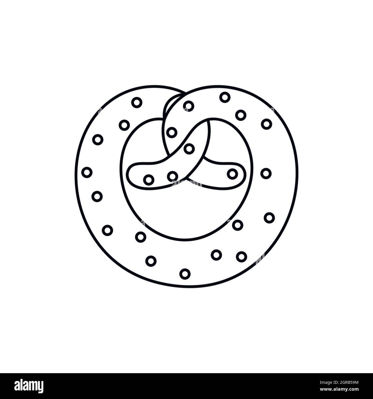 Крендель раскраска для детей