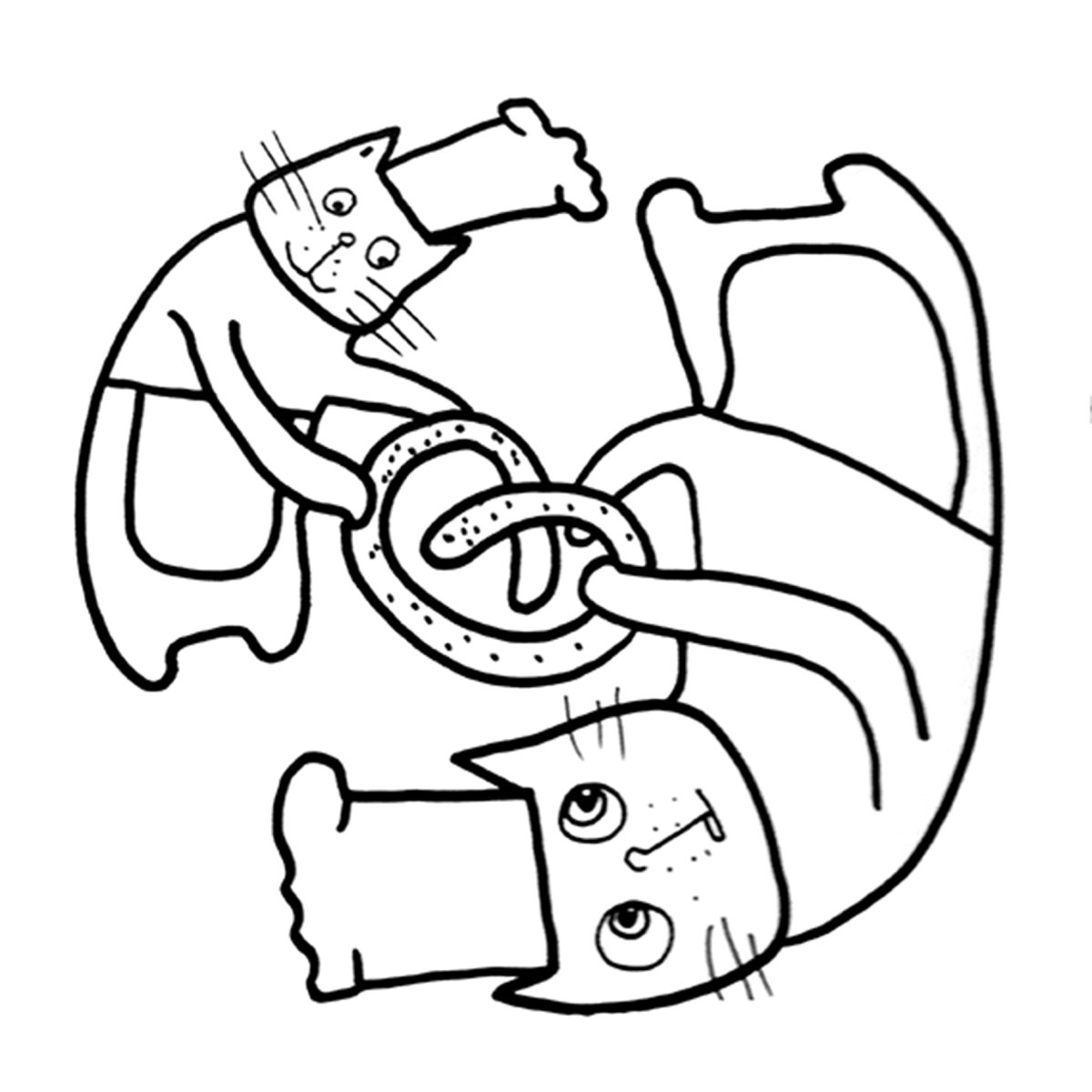 Крендель раскраски для детей