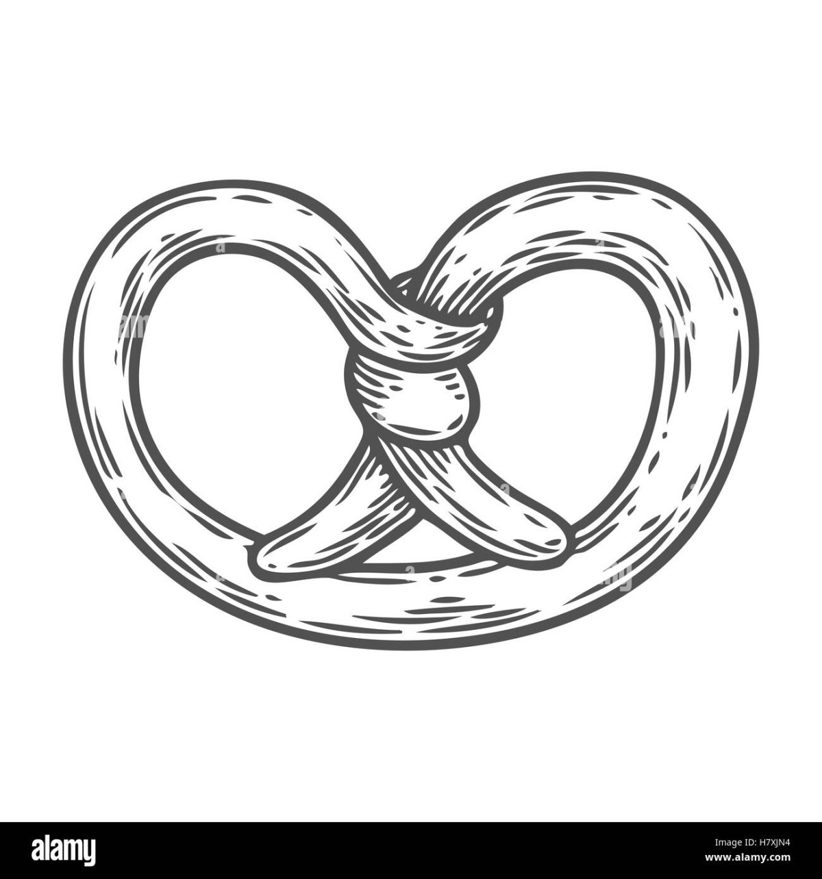 Брецель раскраска