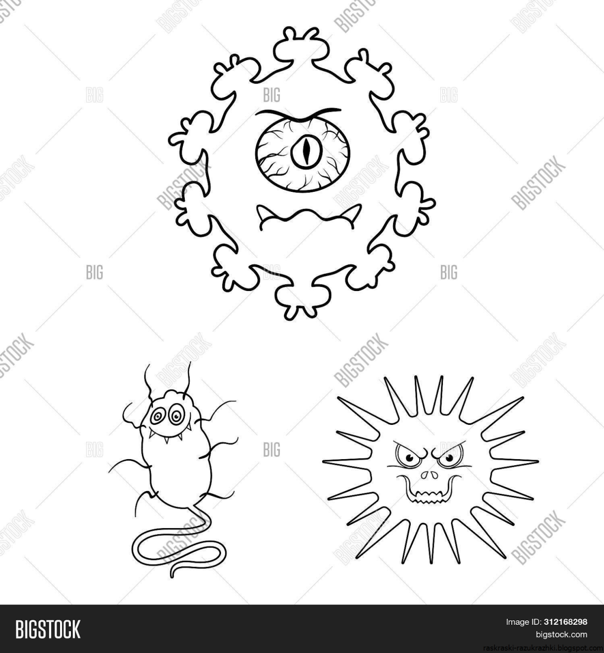 Бактерии чб