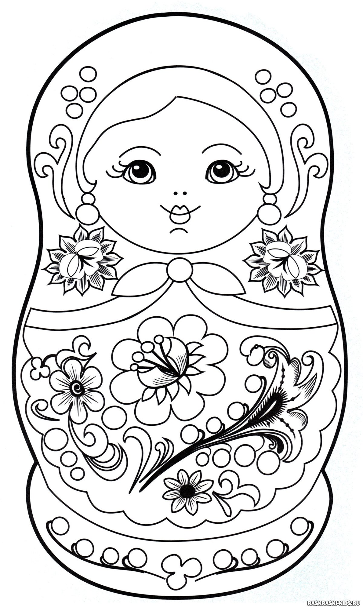 Раскраска Матрешка